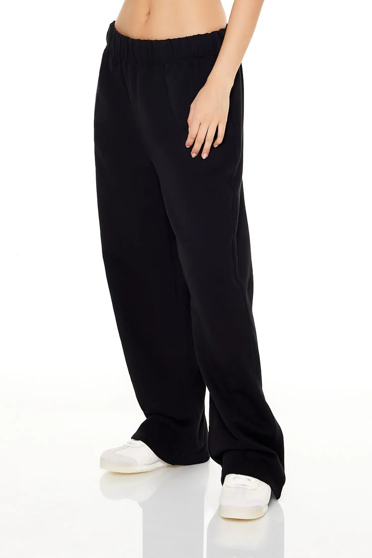 French Terry Wide-Leg Pants - Image 26