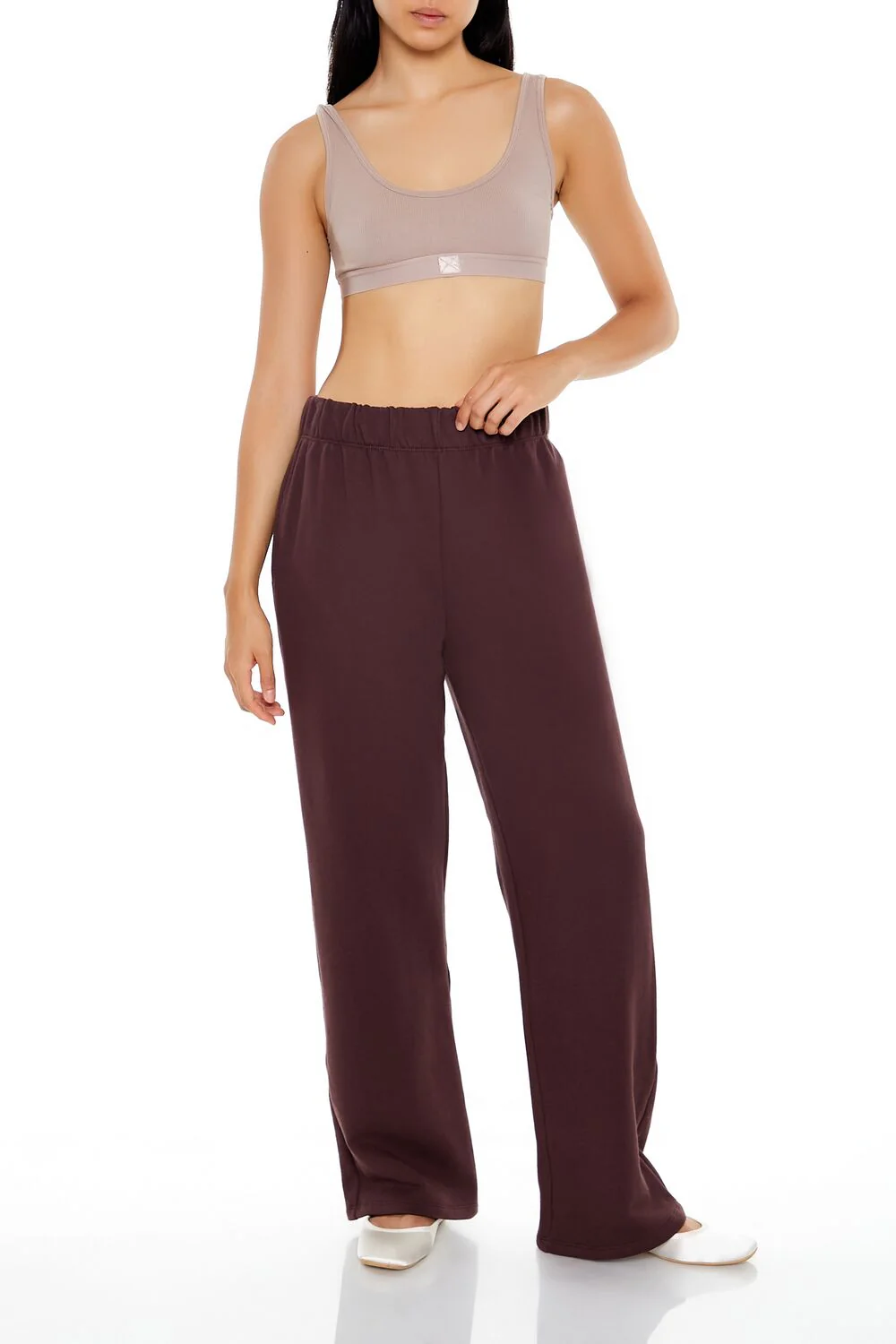 French Terry Wide-Leg Pants - Image 45