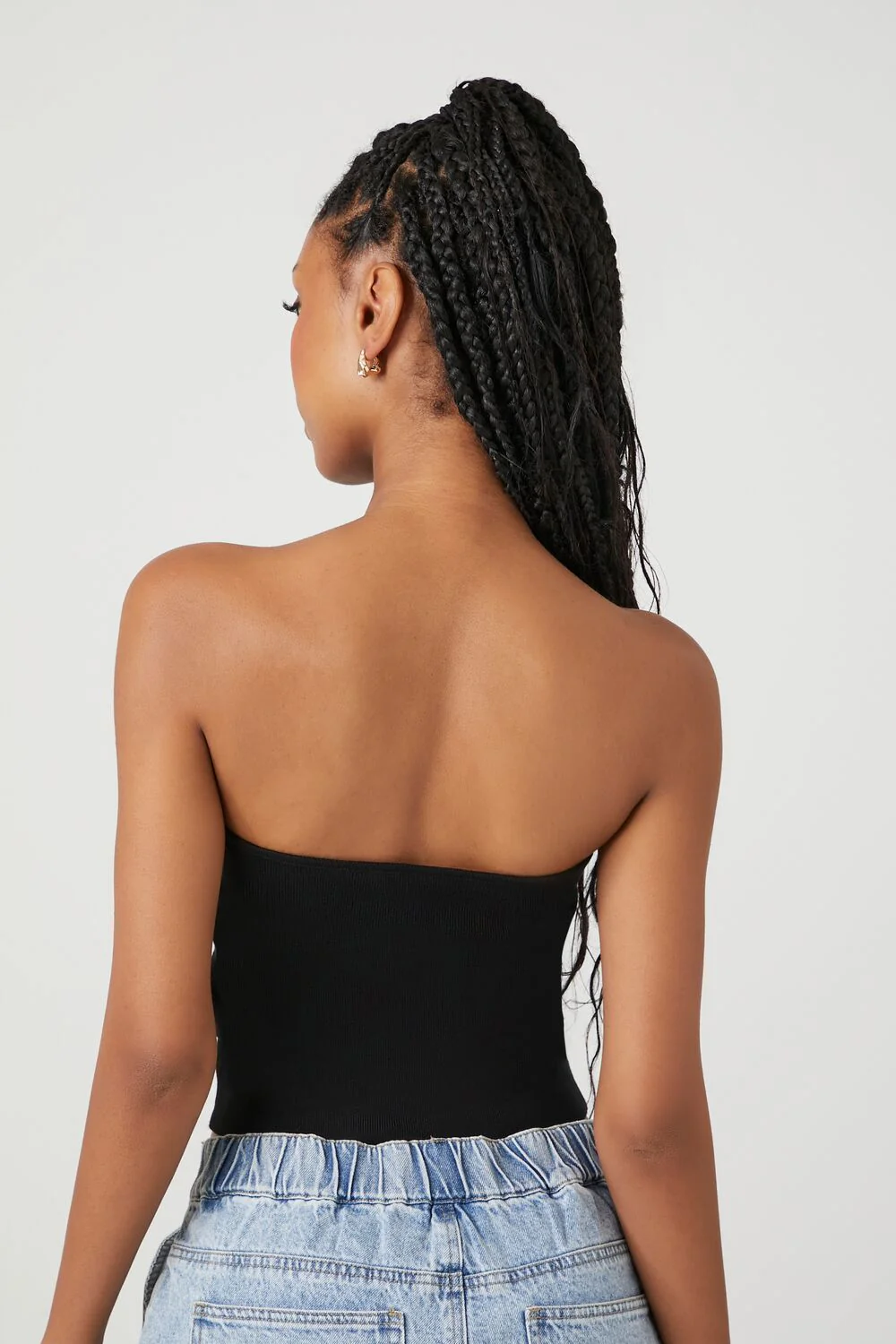 Cropped Sweater-Knit Tube Top - Image 3