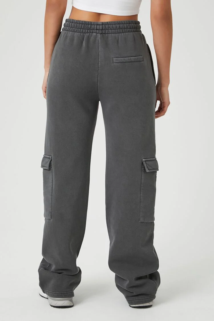 Fleece Drawstring Wide-Leg Pants - Image 10