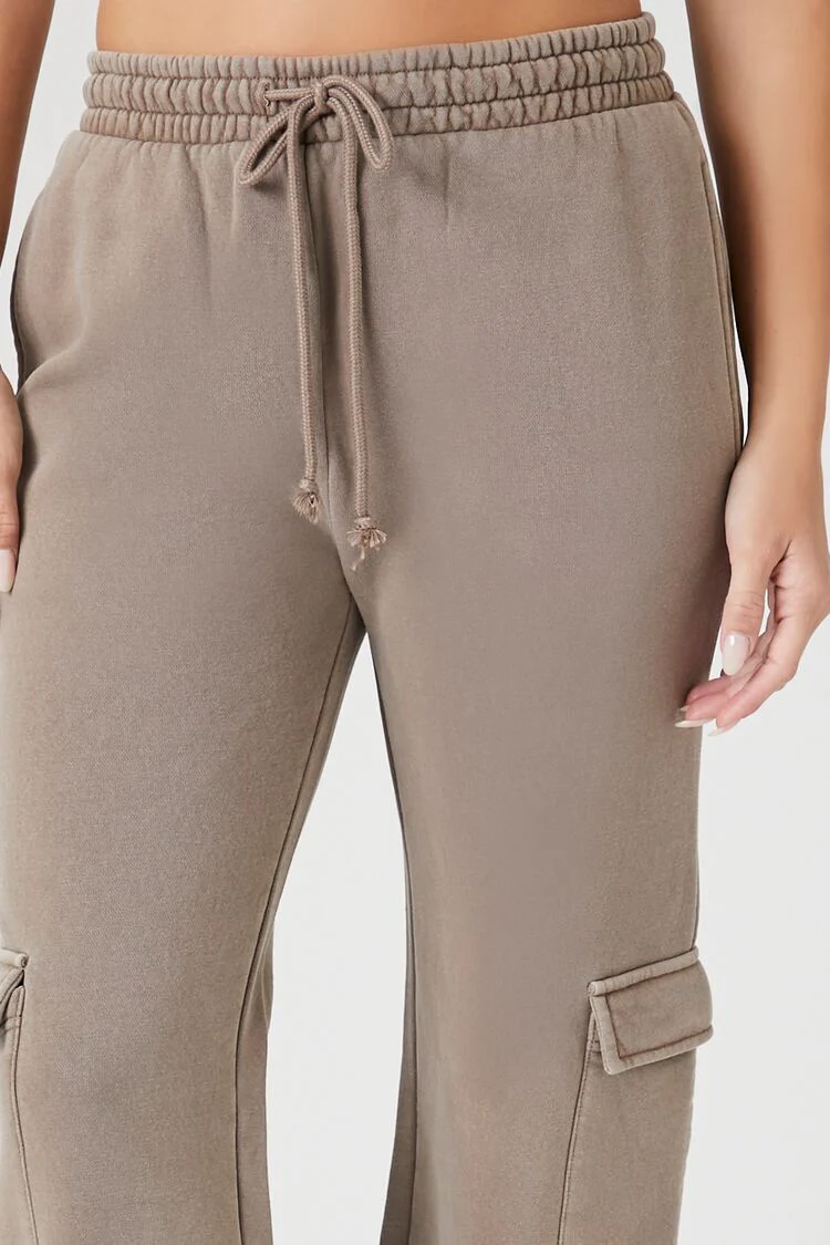 Fleece Drawstring Wide-Leg Pants - Image 6