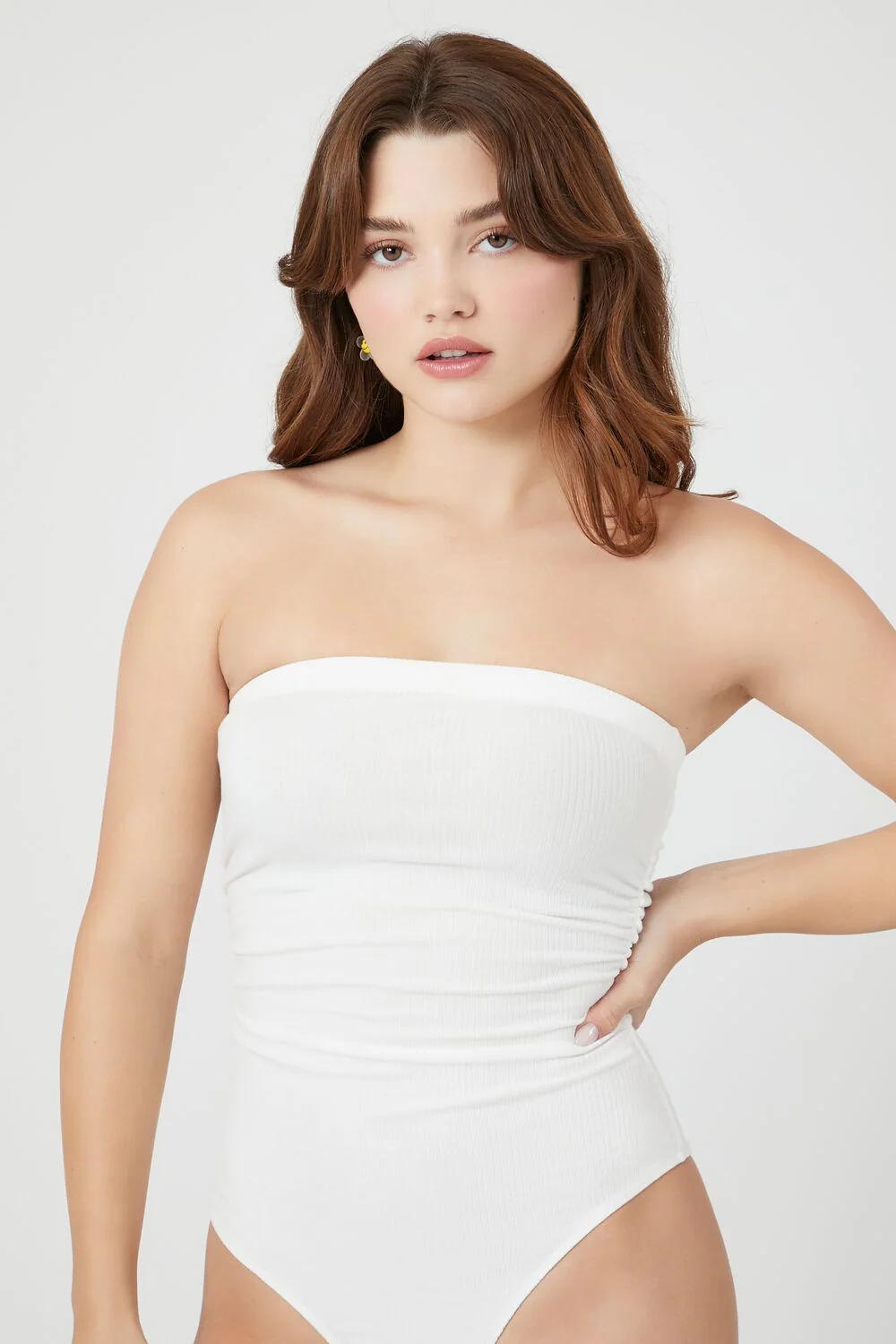 Ribbed Knit Tube Bodysuit - Image 5