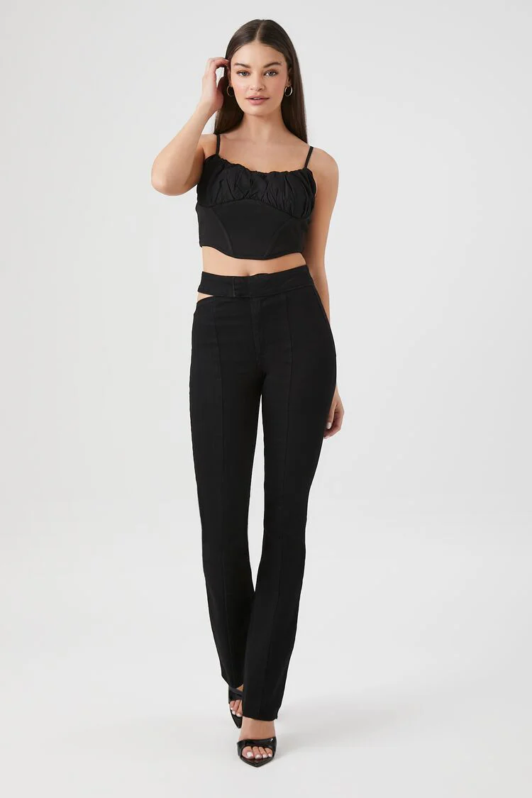 Ruched Corset Cropped Cami - Image 4