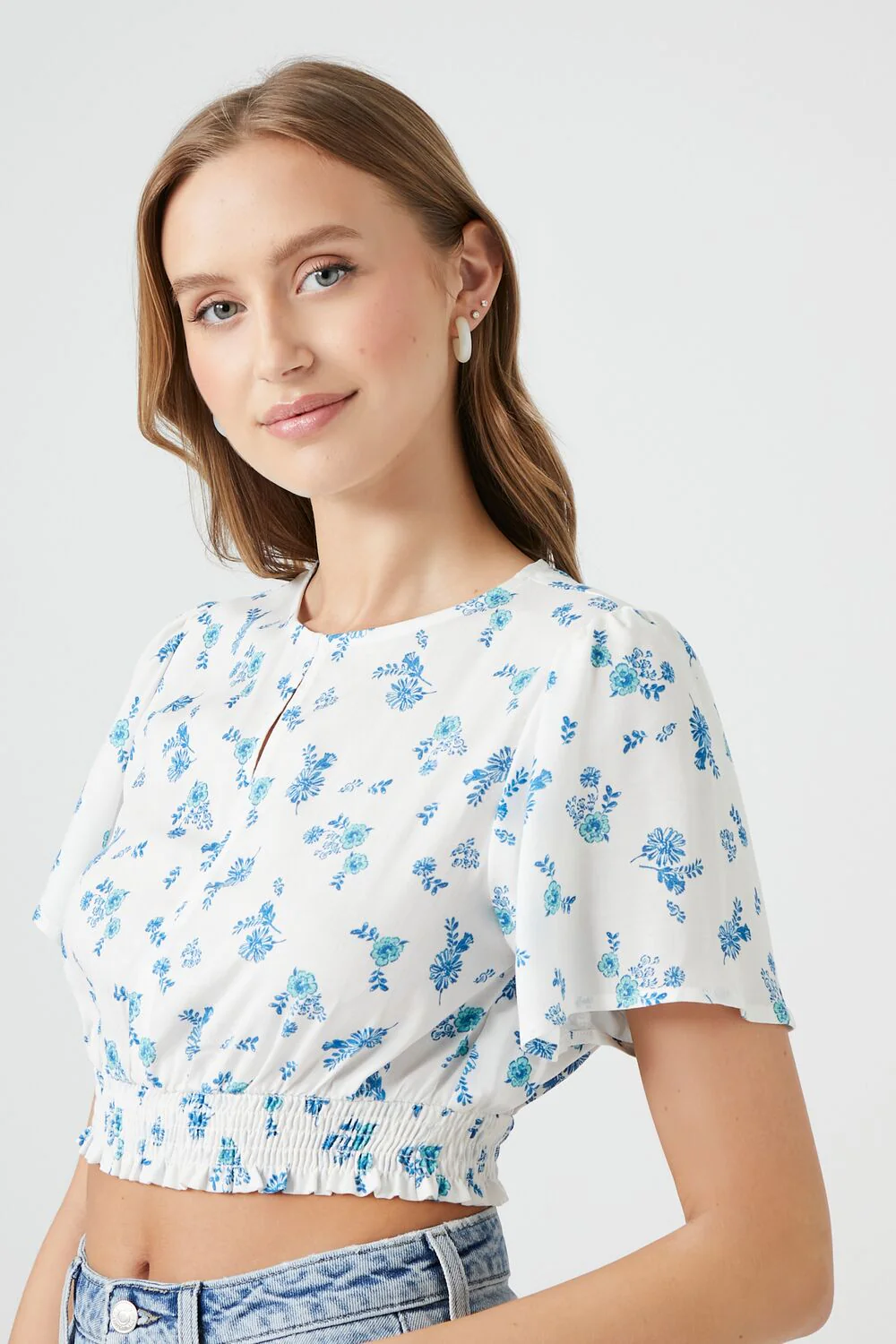 Floral Print Crop Top - Image 2