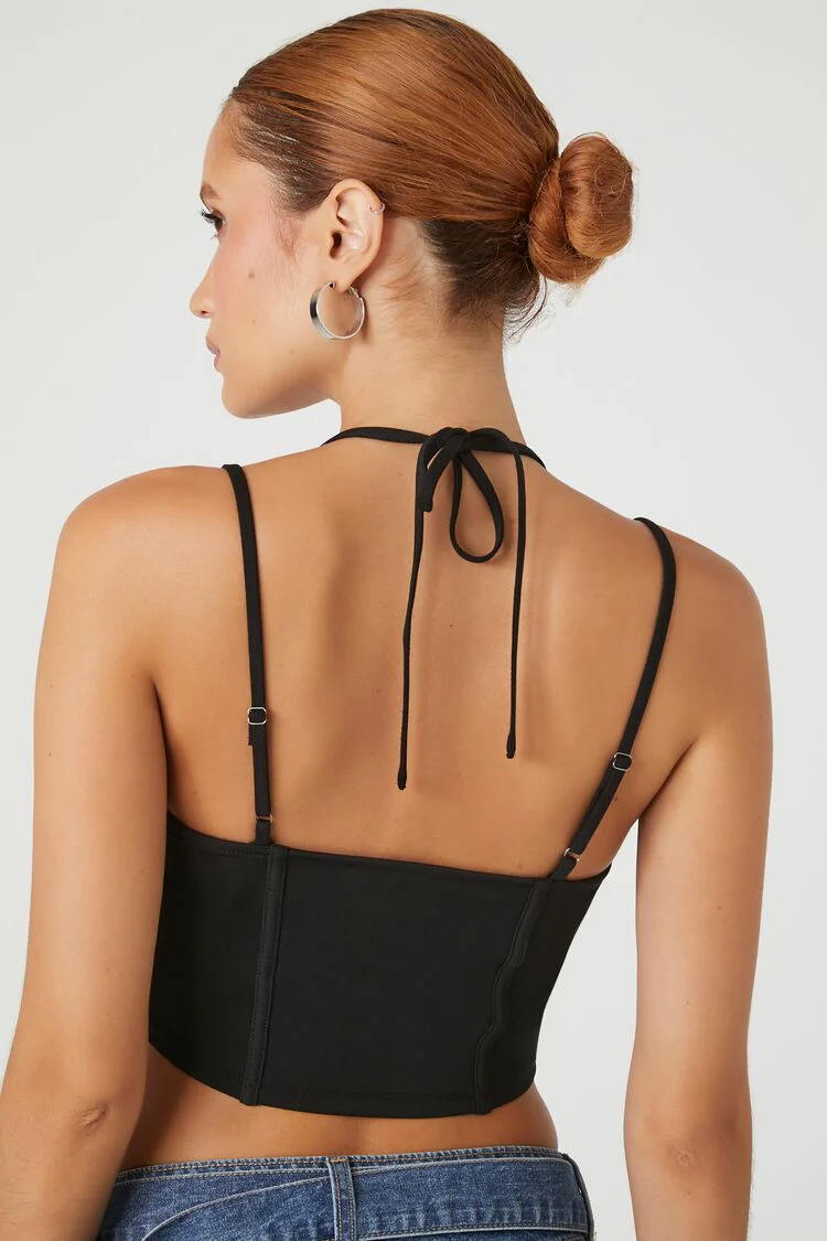 Corset Halter Cropped Cami - Image 3