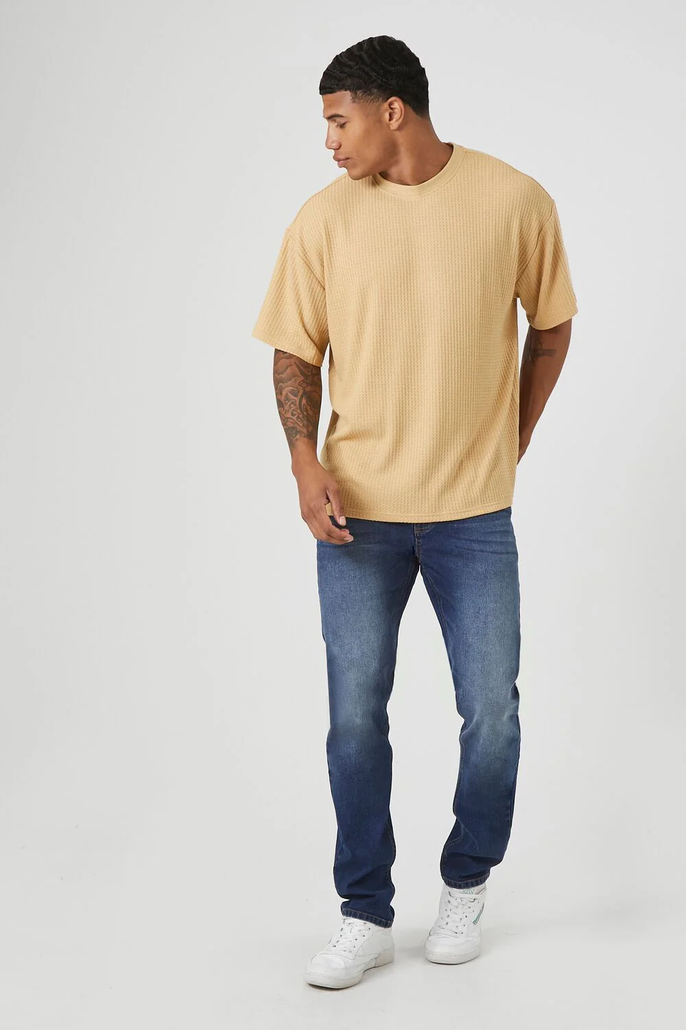 Waffle Knit Crew Tee - Image 4