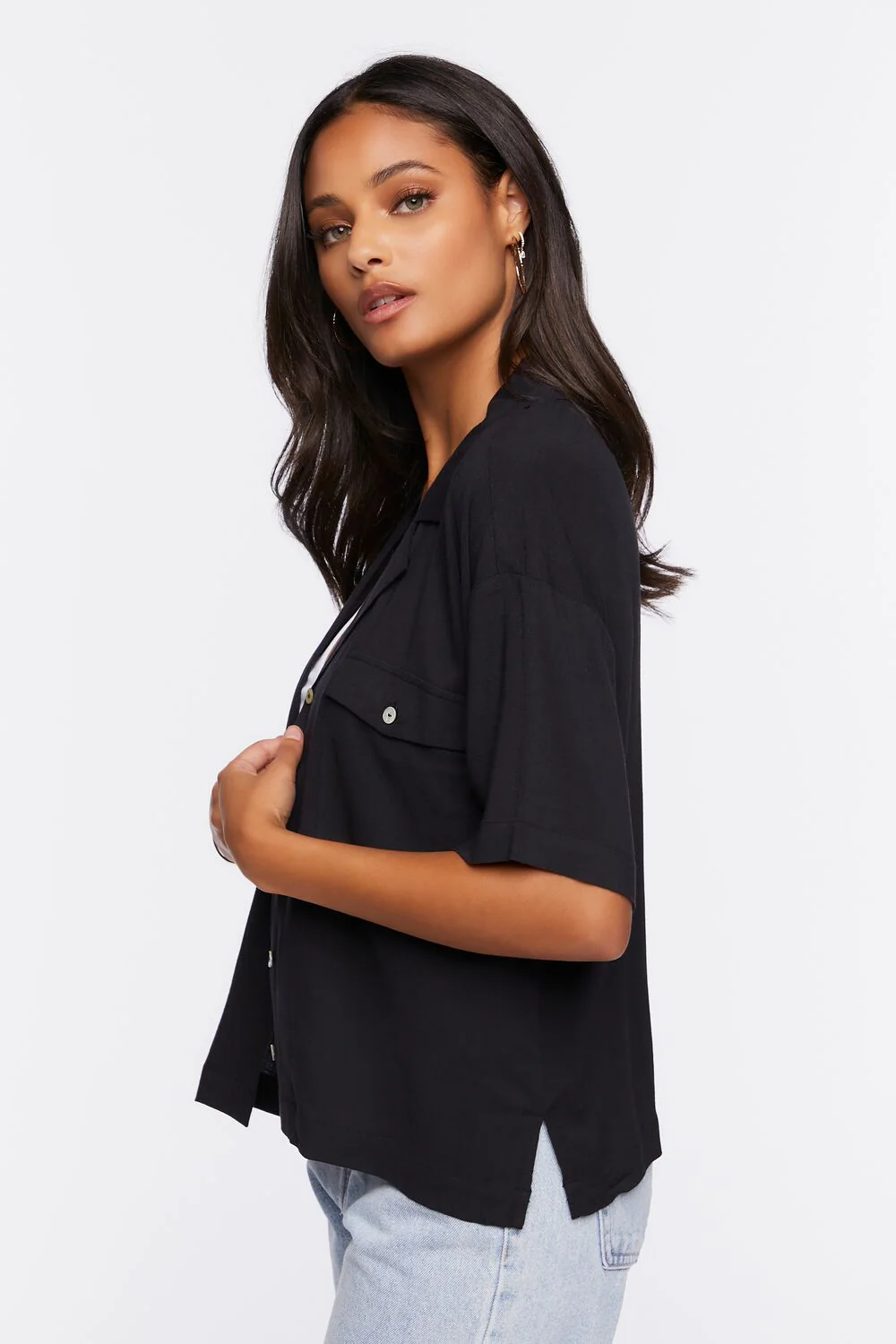 Boxy Button-Front Shirt - Image 2