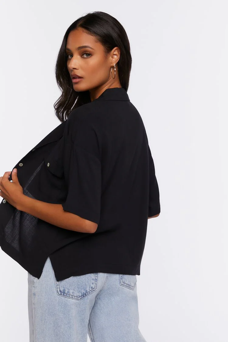 Boxy Button-Front Shirt - Image 3