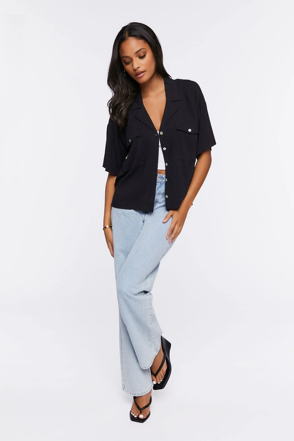 Boxy Button-Front Shirt - Image 4