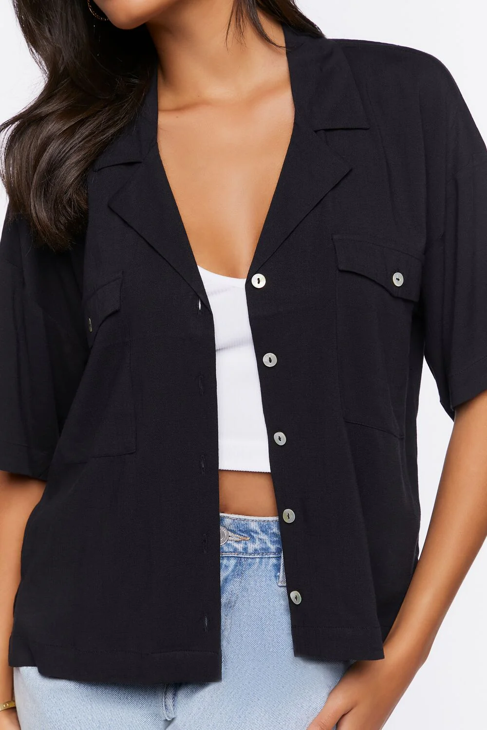 Boxy Button-Front Shirt - Image 5