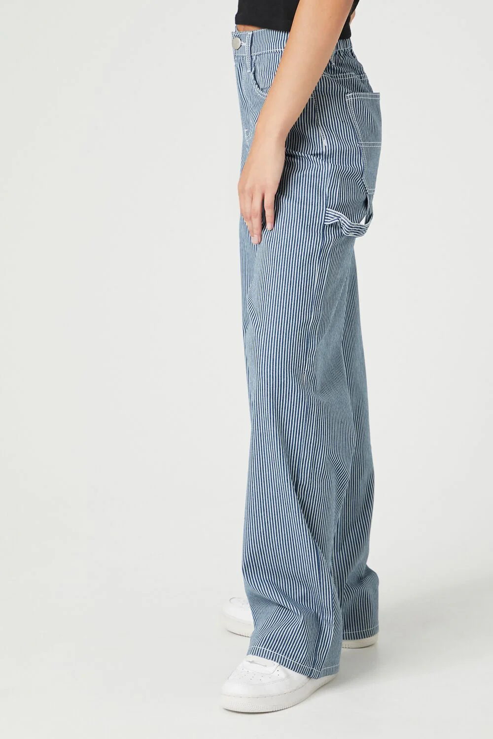Pinstriped Wide-Leg Pants - Image 3