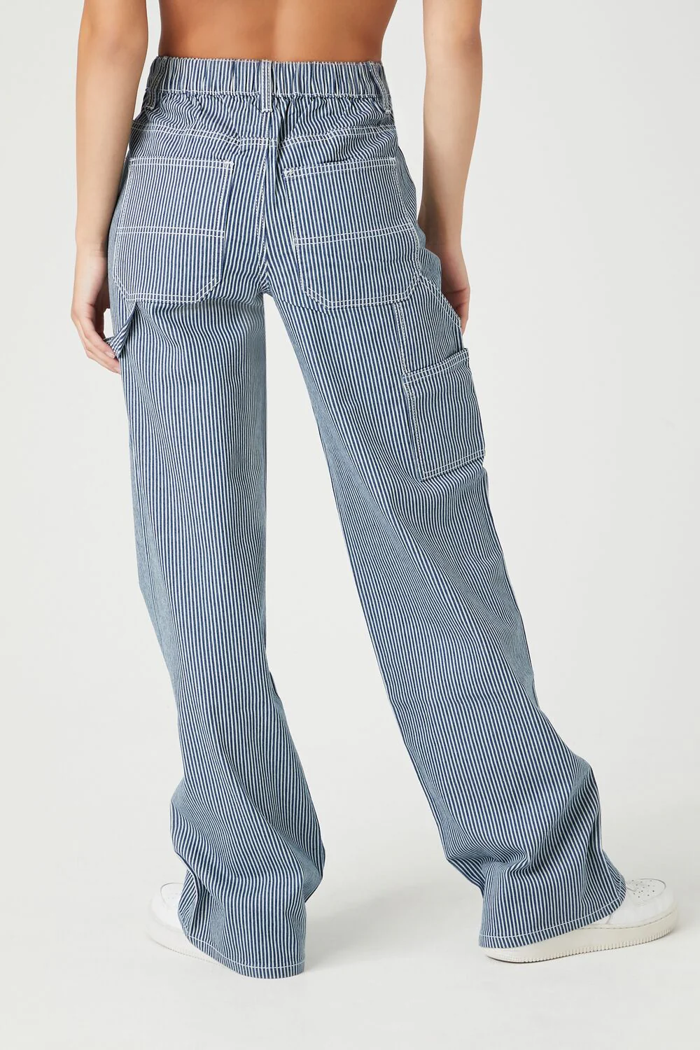 Pinstriped Wide-Leg Pants - Image 4
