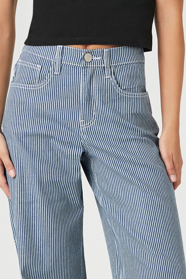Pinstriped Wide-Leg Pants - Image 5
