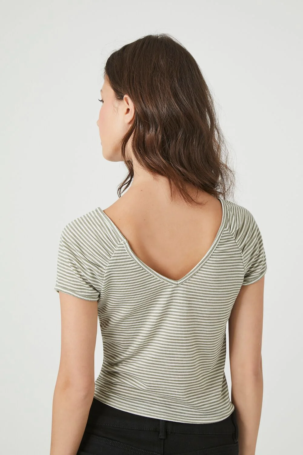 Striped Rib-Knit Tee - Image 3