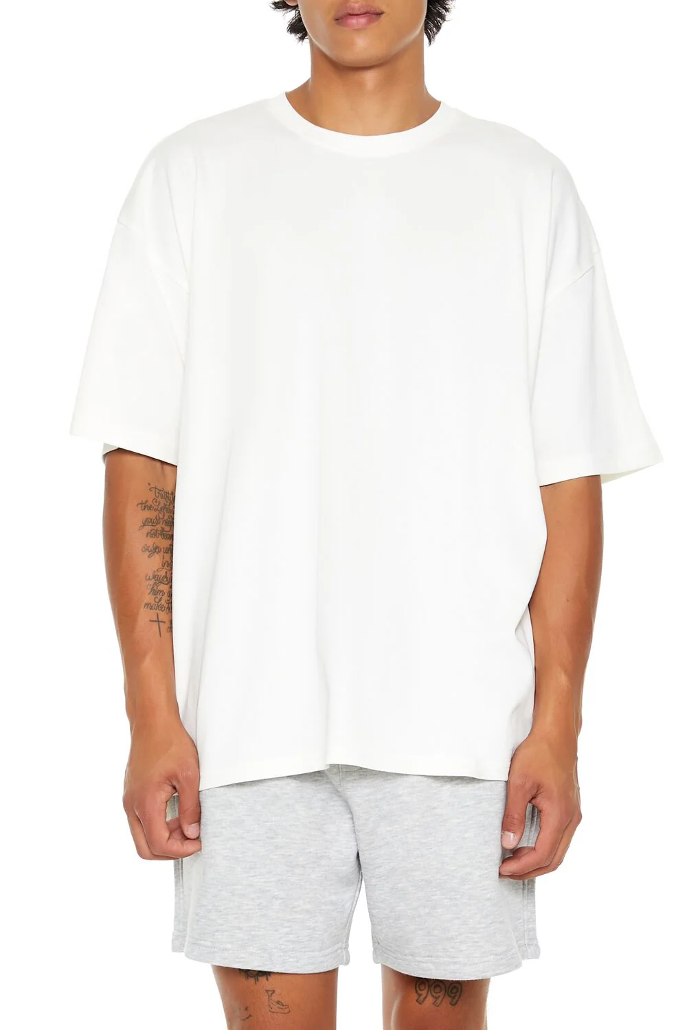 Cotton Crew High-Low Hem Tee - Image 12