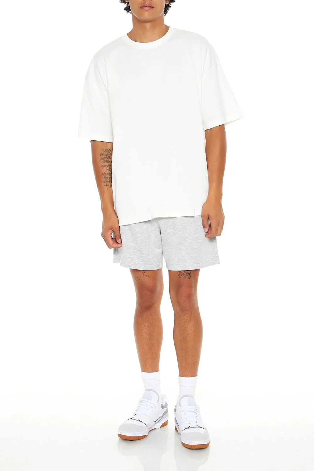Cotton Crew High-Low Hem Tee - Image 13
