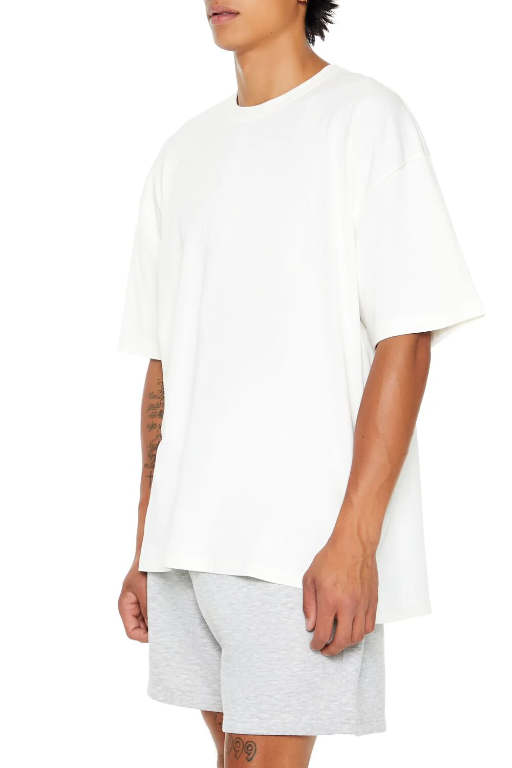 Cotton Crew High-Low Hem Tee - Image 14