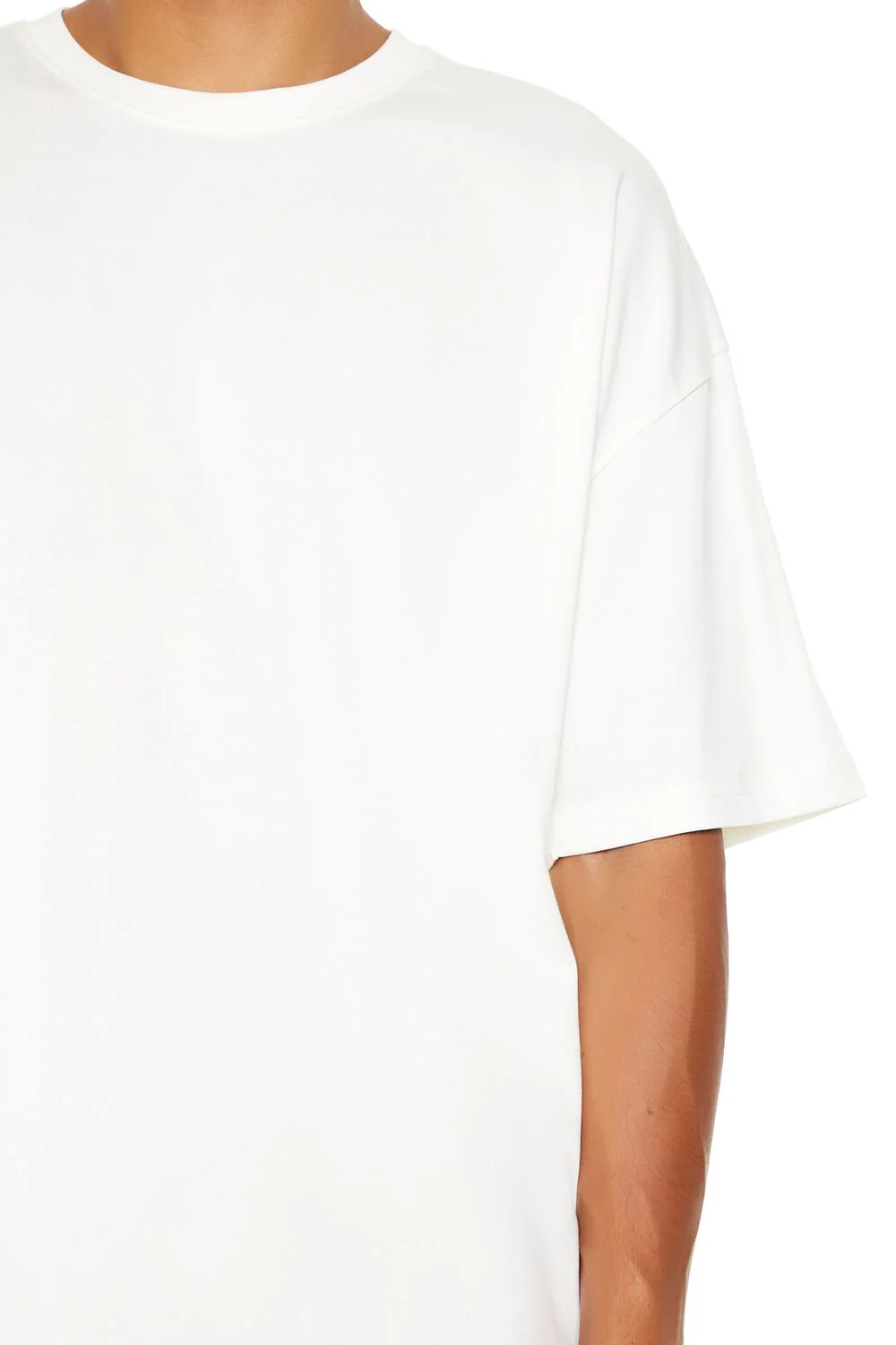 Cotton Crew High-Low Hem Tee - Image 16