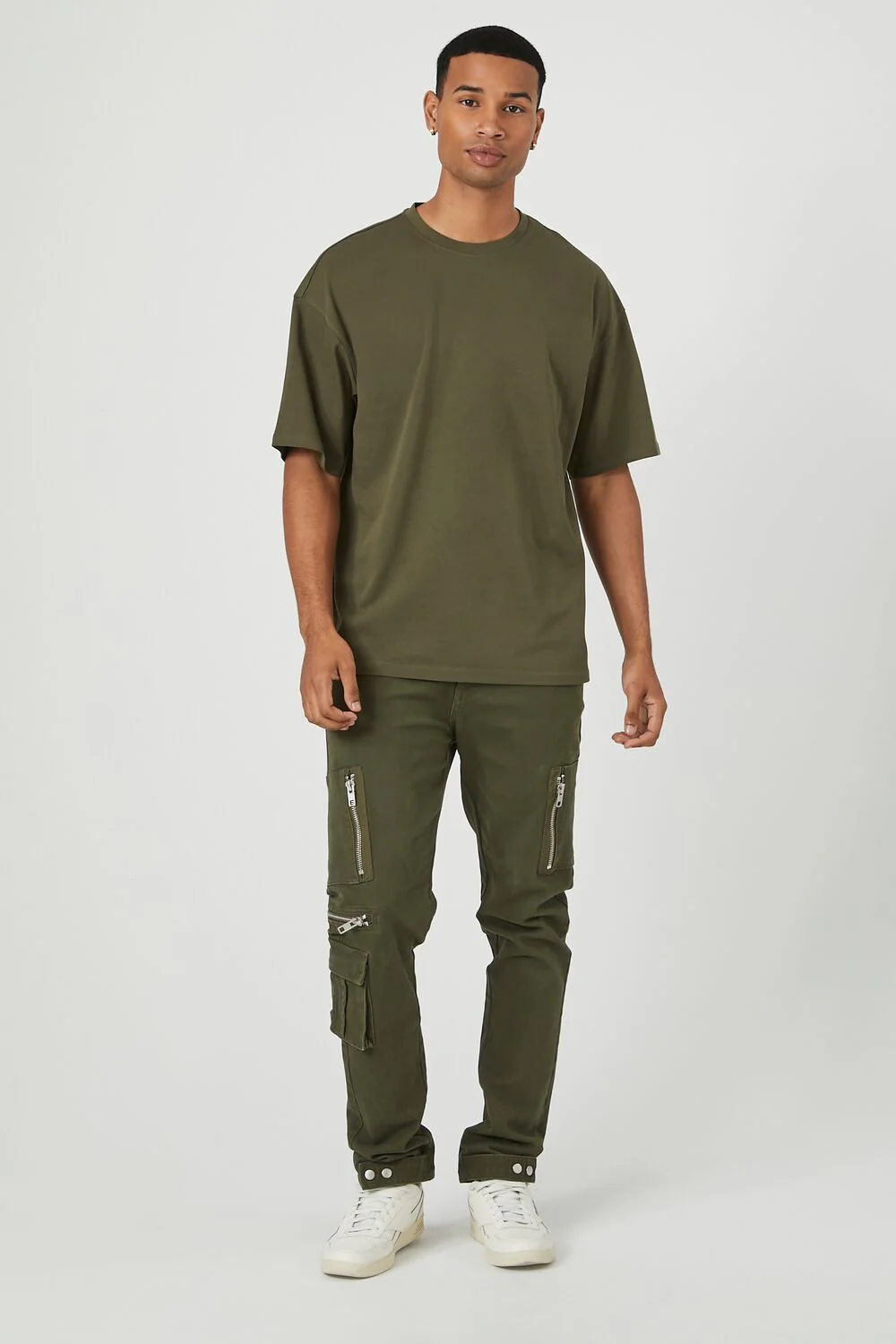 Cotton Crew High-Low Hem Tee - Image 20