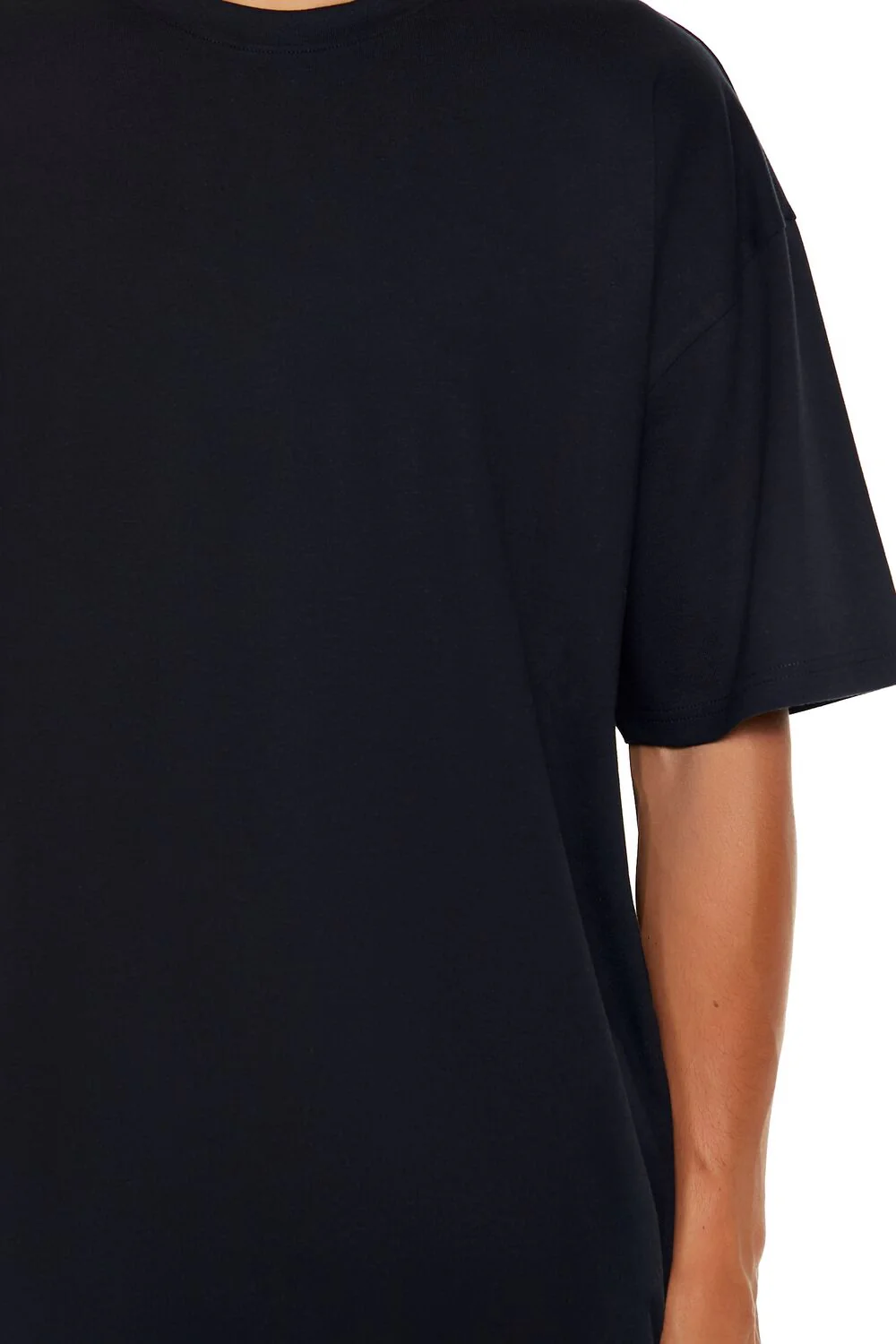 Cotton Crew High-Low Hem Tee - Image 5