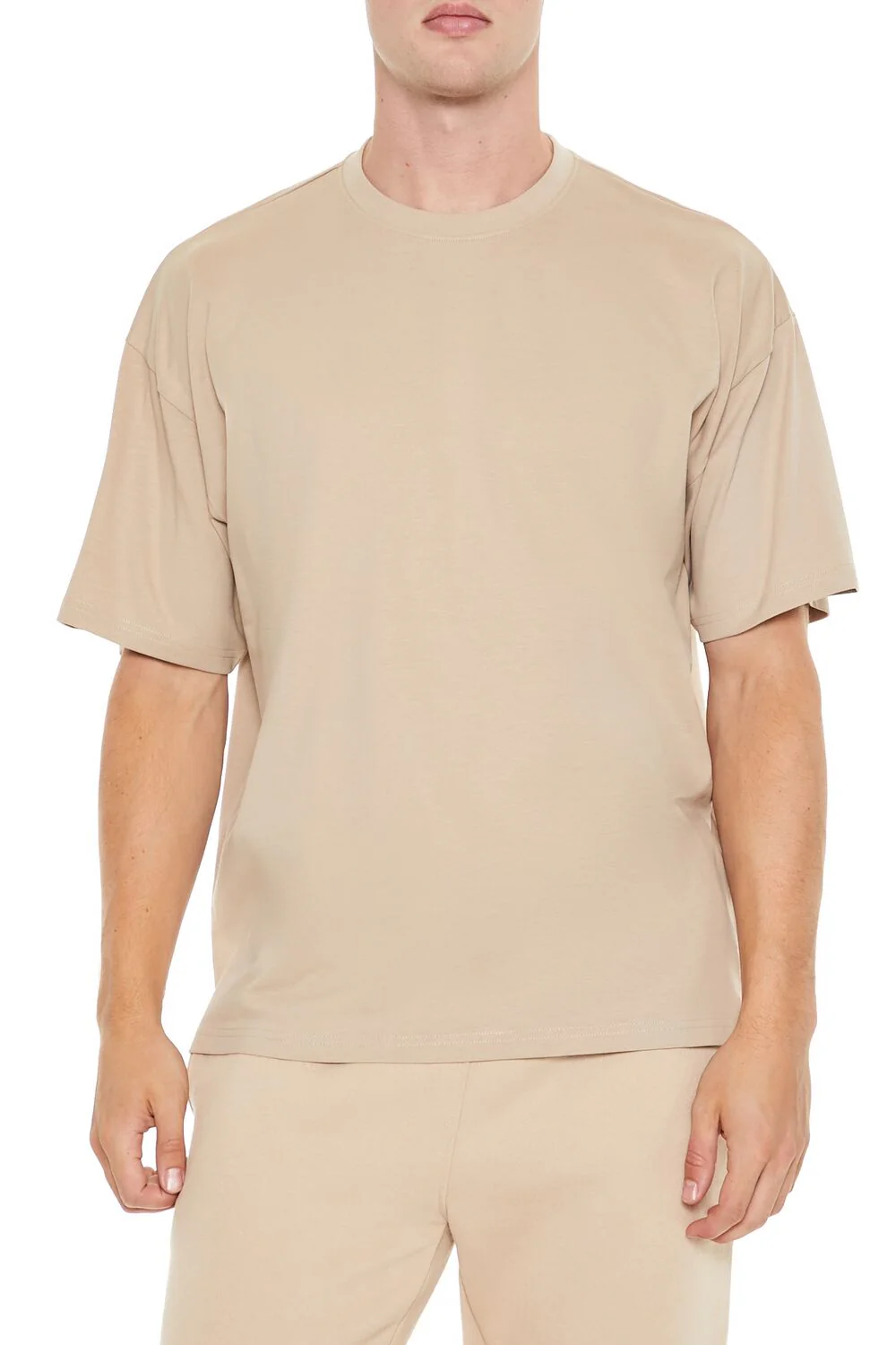 Cotton Crew High-Low Hem Tee - Image 7