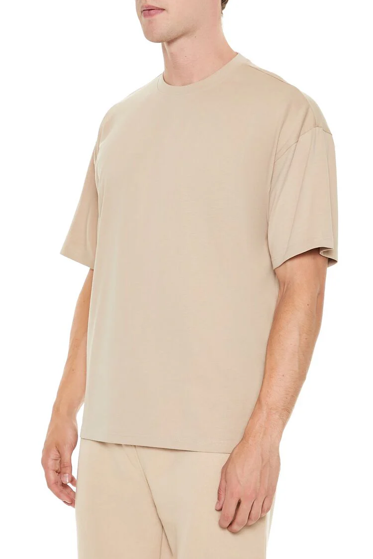 Cotton Crew High-Low Hem Tee - Image 9
