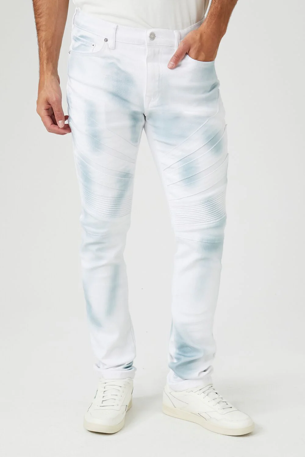 Cloud Wash Moto Skinny Jeans - Image 2