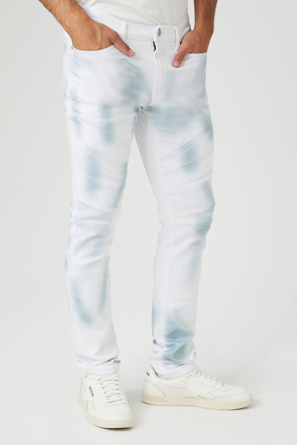 Cloud Wash Moto Skinny Jeans - Image 3