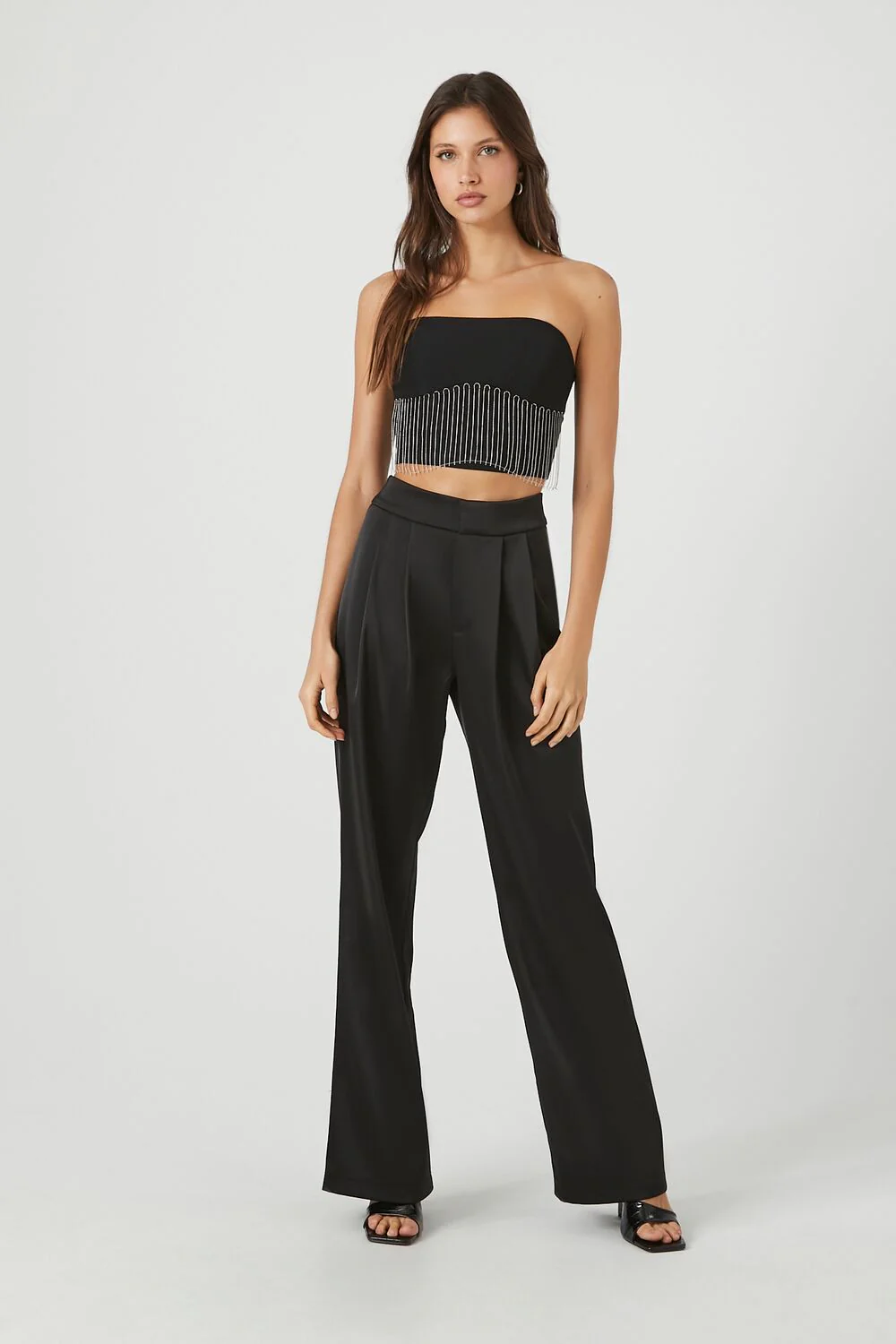 Rhinestone Fringe Tube Top - Image 4