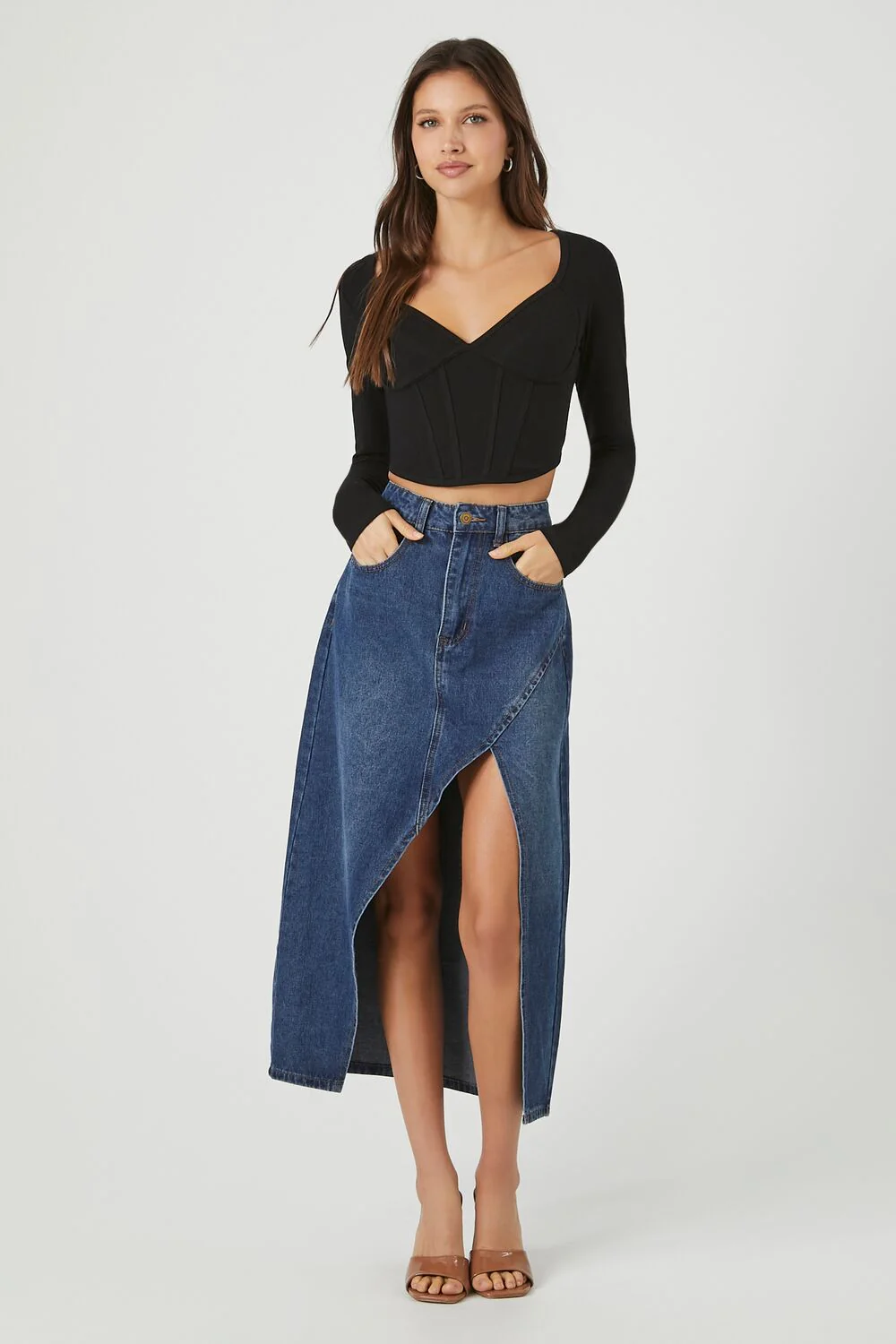 Plunging Corset-Inspired Crop Top - Image 4