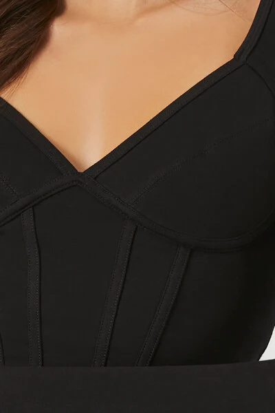 Plunging Corset-Inspired Crop Top - Image 5