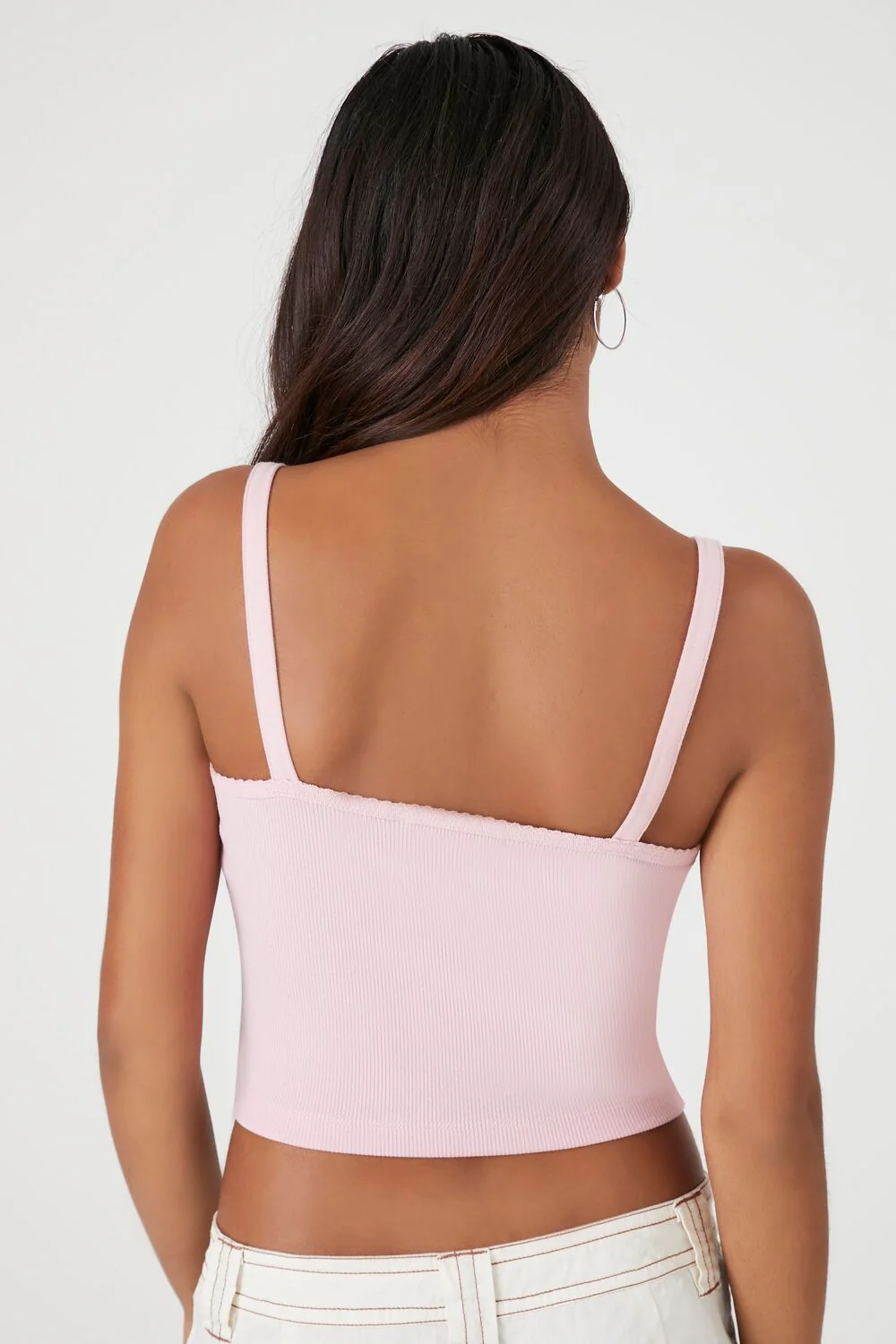 Ribbed Half-Button Cropped Cami - Image 3