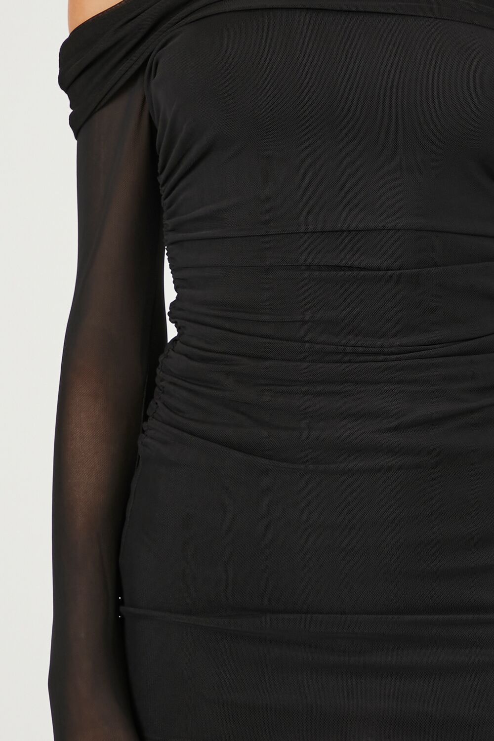 Off-the-Shoulder Mesh Mini Dress - Image 5