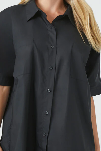 Poplin Mini Shirt Dress - Image 5
