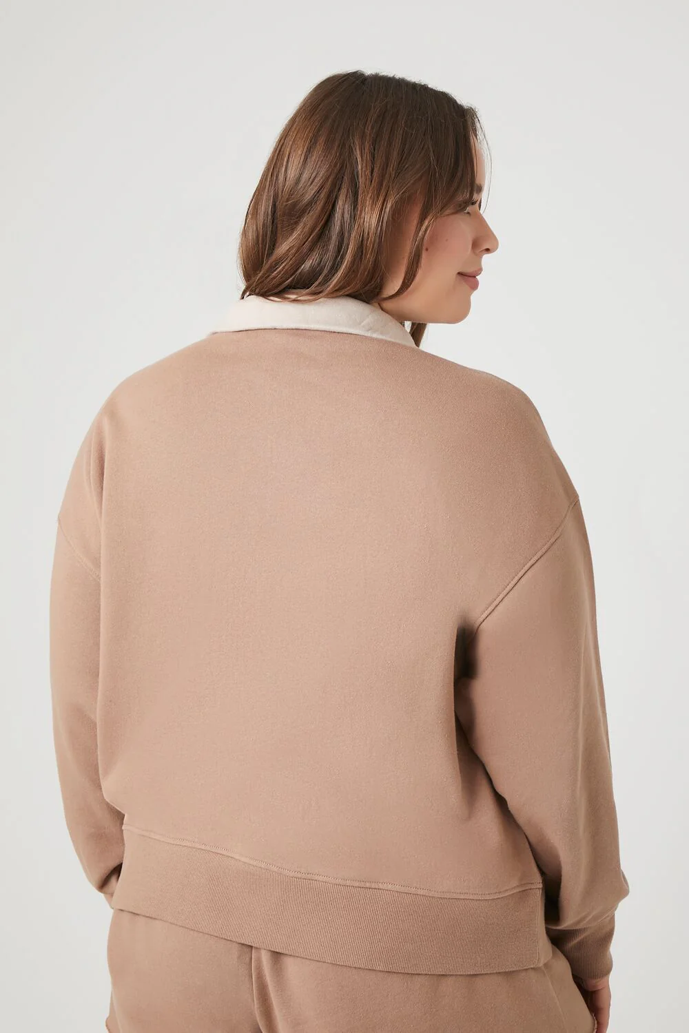 Plus Size Colorblock Half-Zip Pullover - Image 3