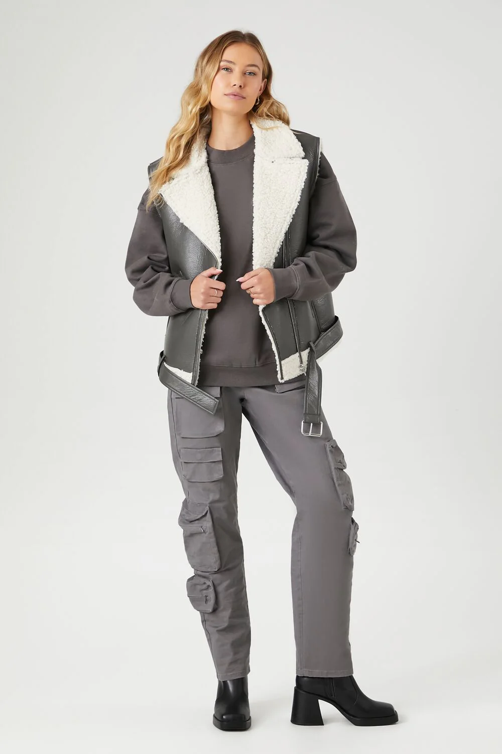 Faux Shearling-Trim Vest - Image 4
