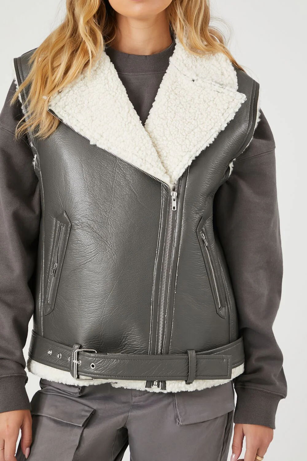 Faux Shearling-Trim Vest - Image 5