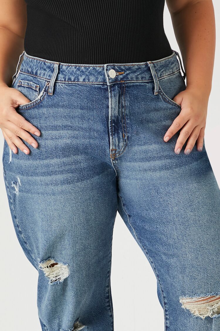 Plus Size Stretch-Denim Boyfriend Jeans - Image 4