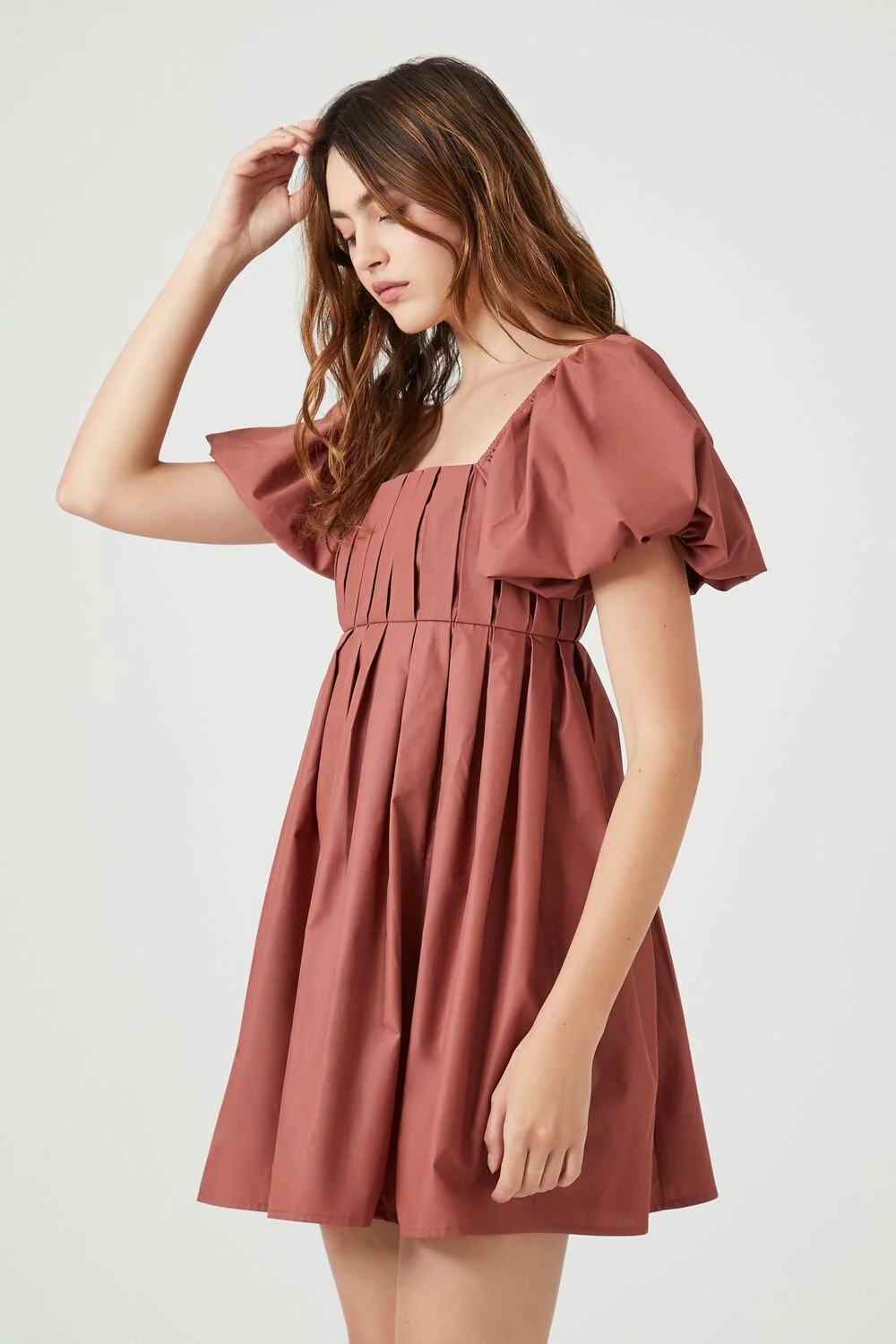 Pleated Babydoll Dress - Image 2