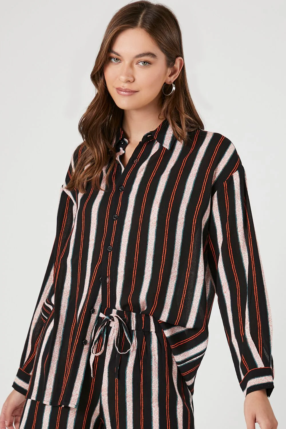 Striped Long-Sleeve Shirt & Shorts Set - Image 5