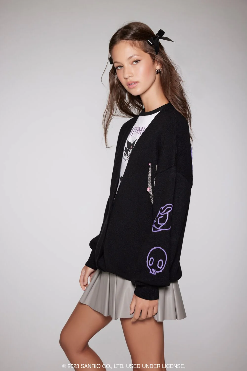 Kuromi Chain Cardigan Sweater - Image 2