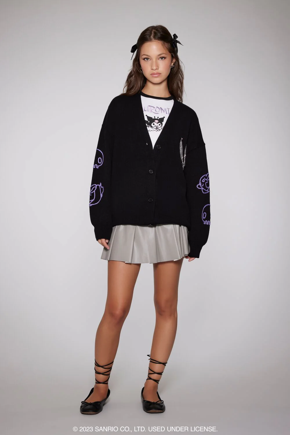 Kuromi Chain Cardigan Sweater - Image 4