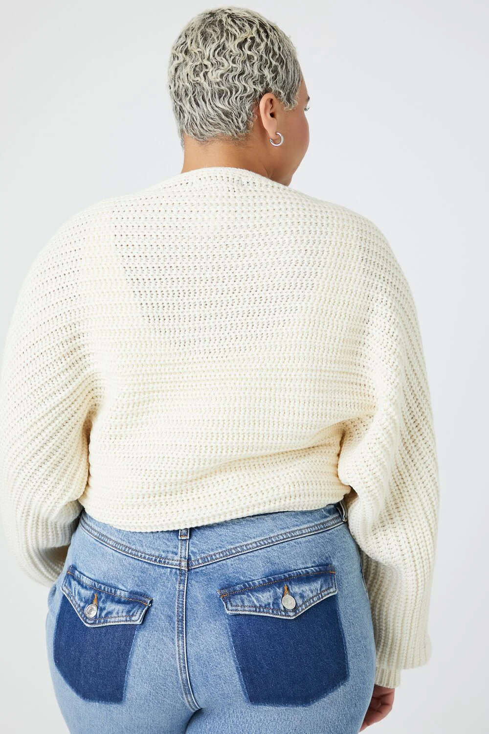 Plus Size Cropped Shrug Sweater - Image 3