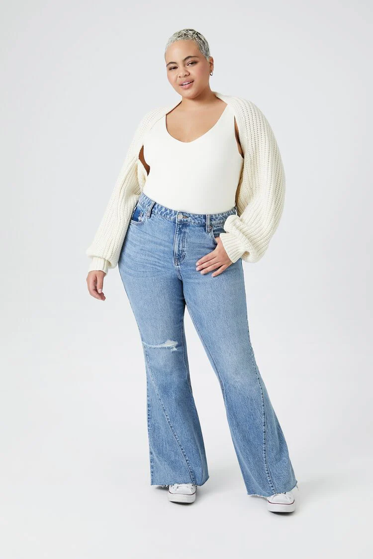 Plus Size Cropped Shrug Sweater - Image 4