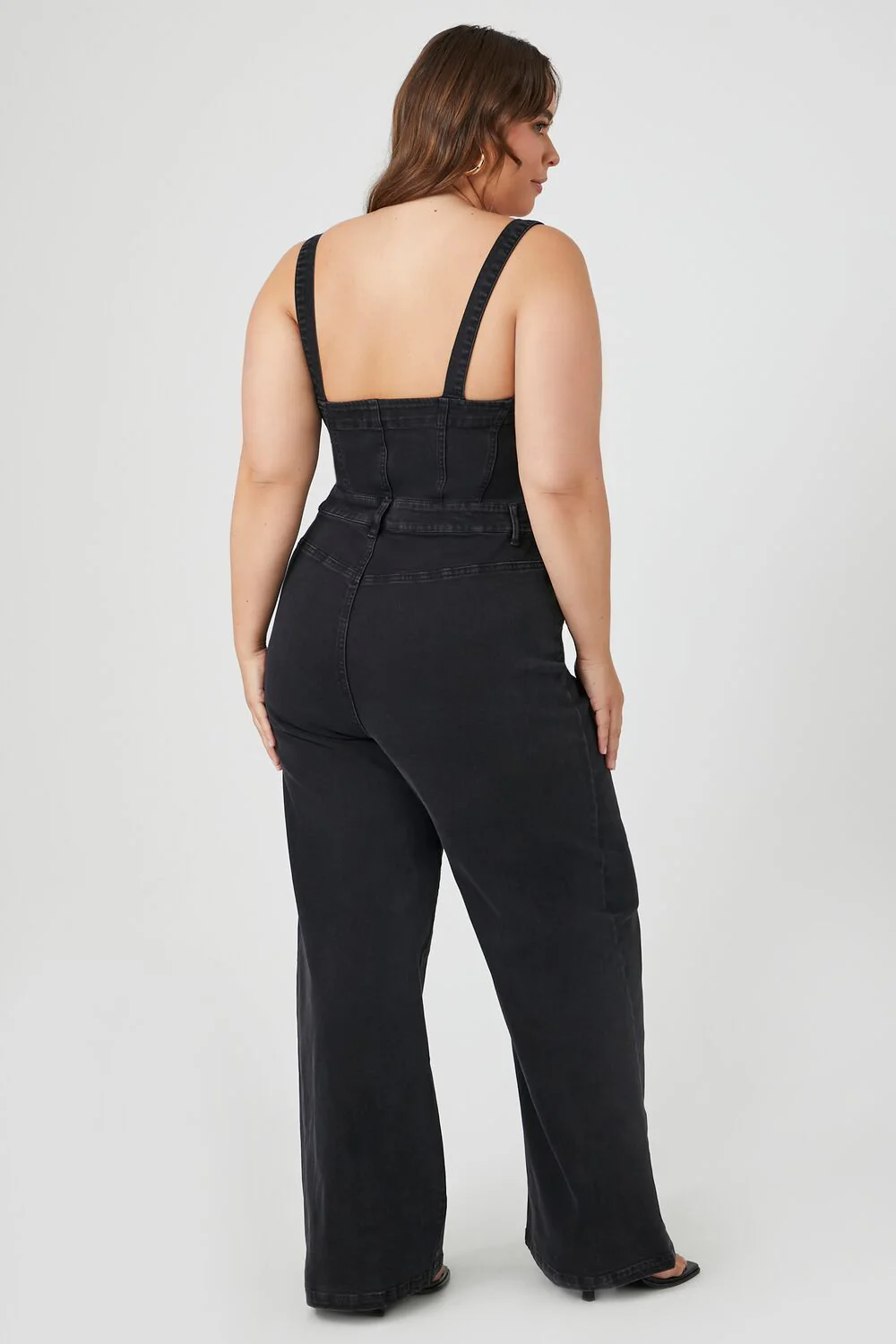 Plus Size Sleeveless Denim Jumpsuit - Image 3