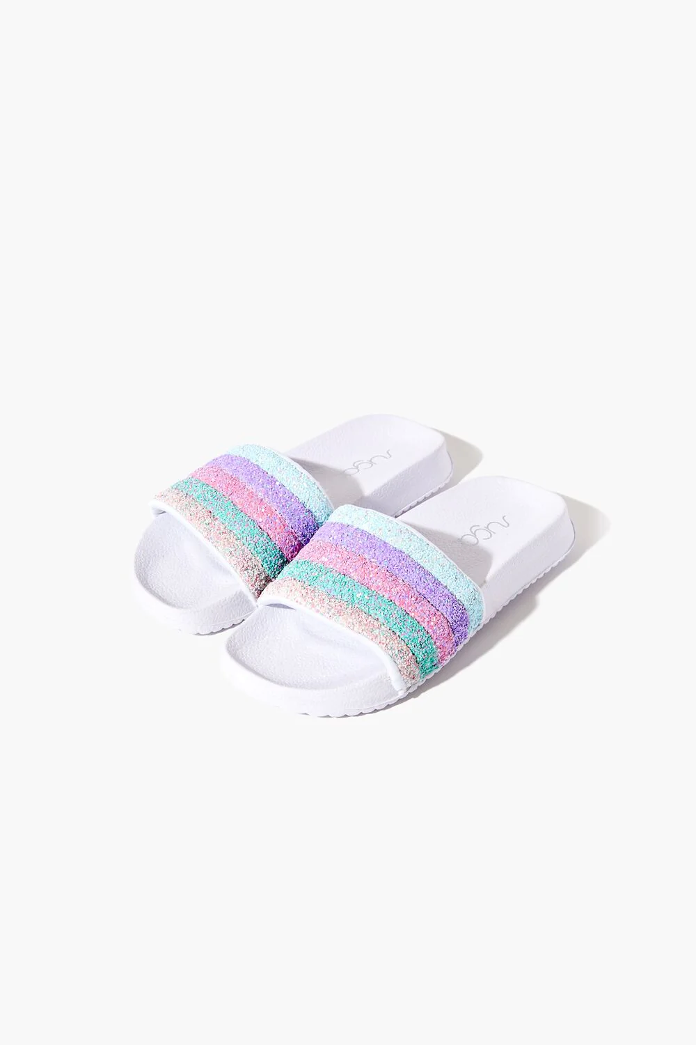 Girls Striped Sequin Slides (Kids) - Image 2