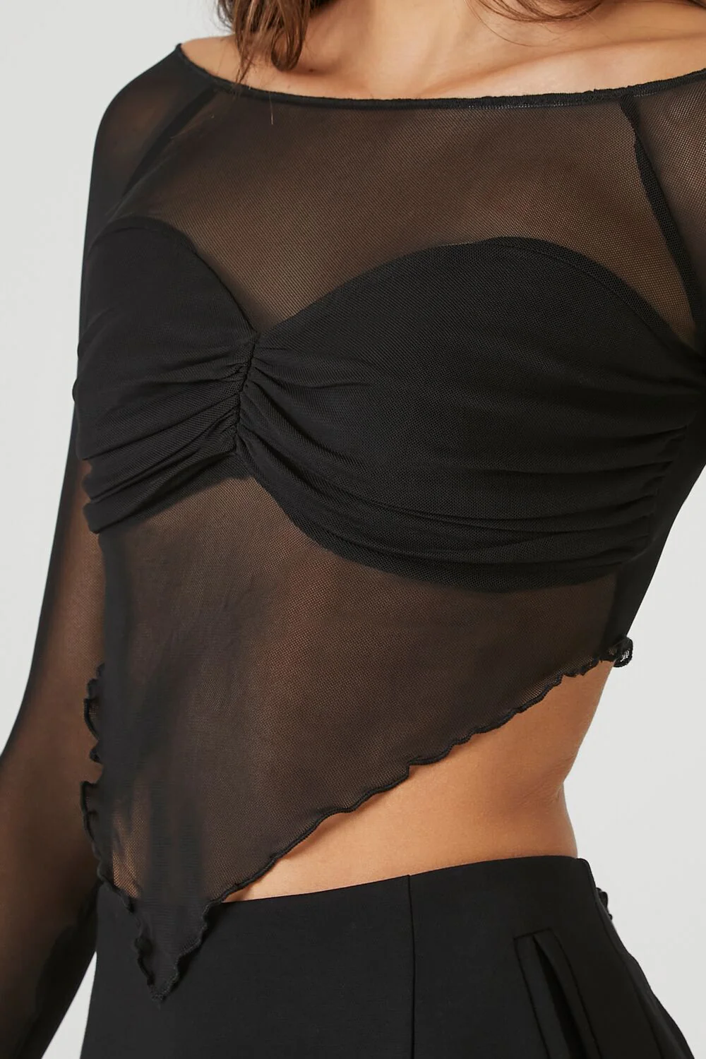 Sheer Mesh Crop Top - Image 5