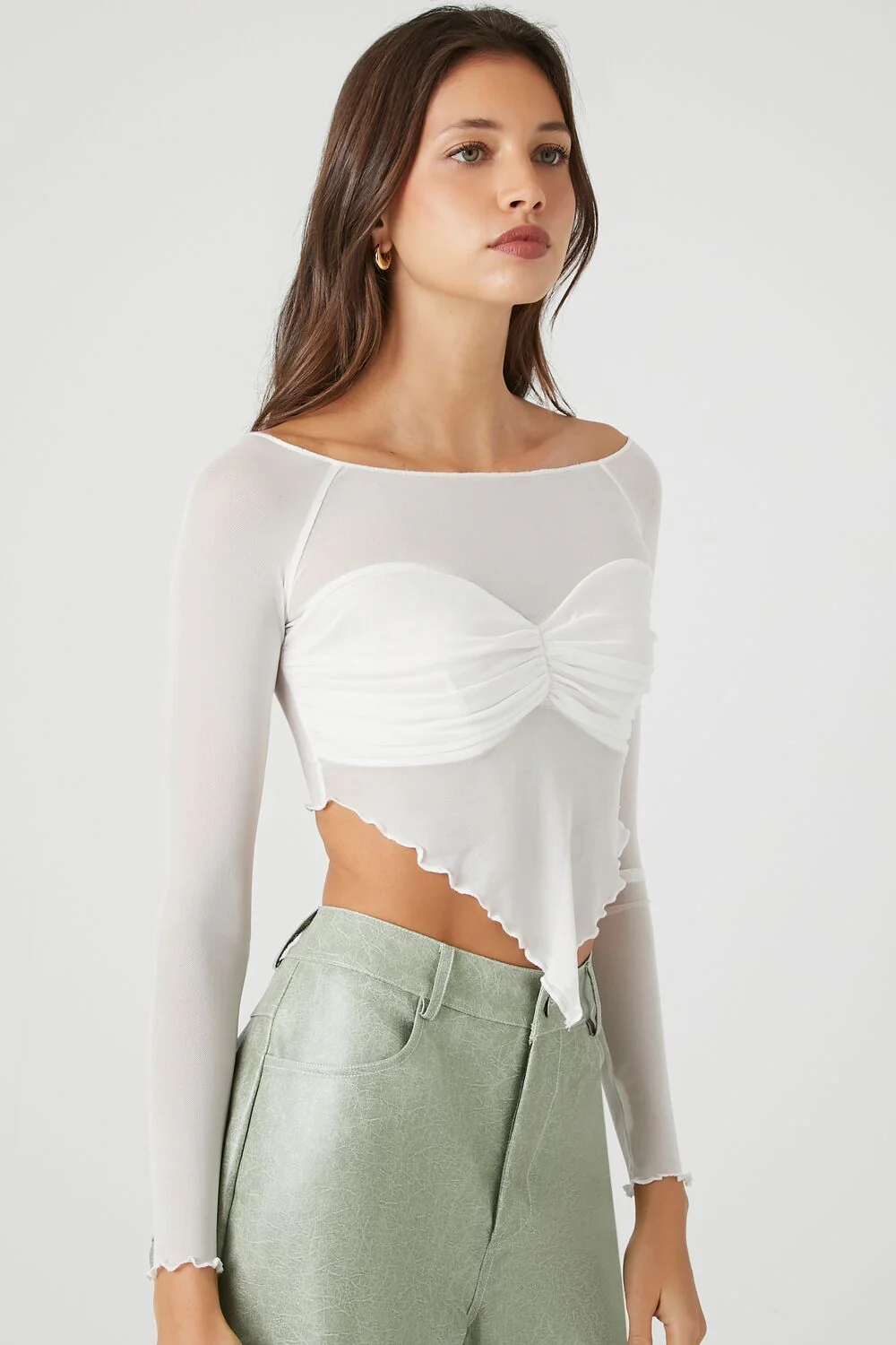 Sheer Mesh Crop Top - Image 7