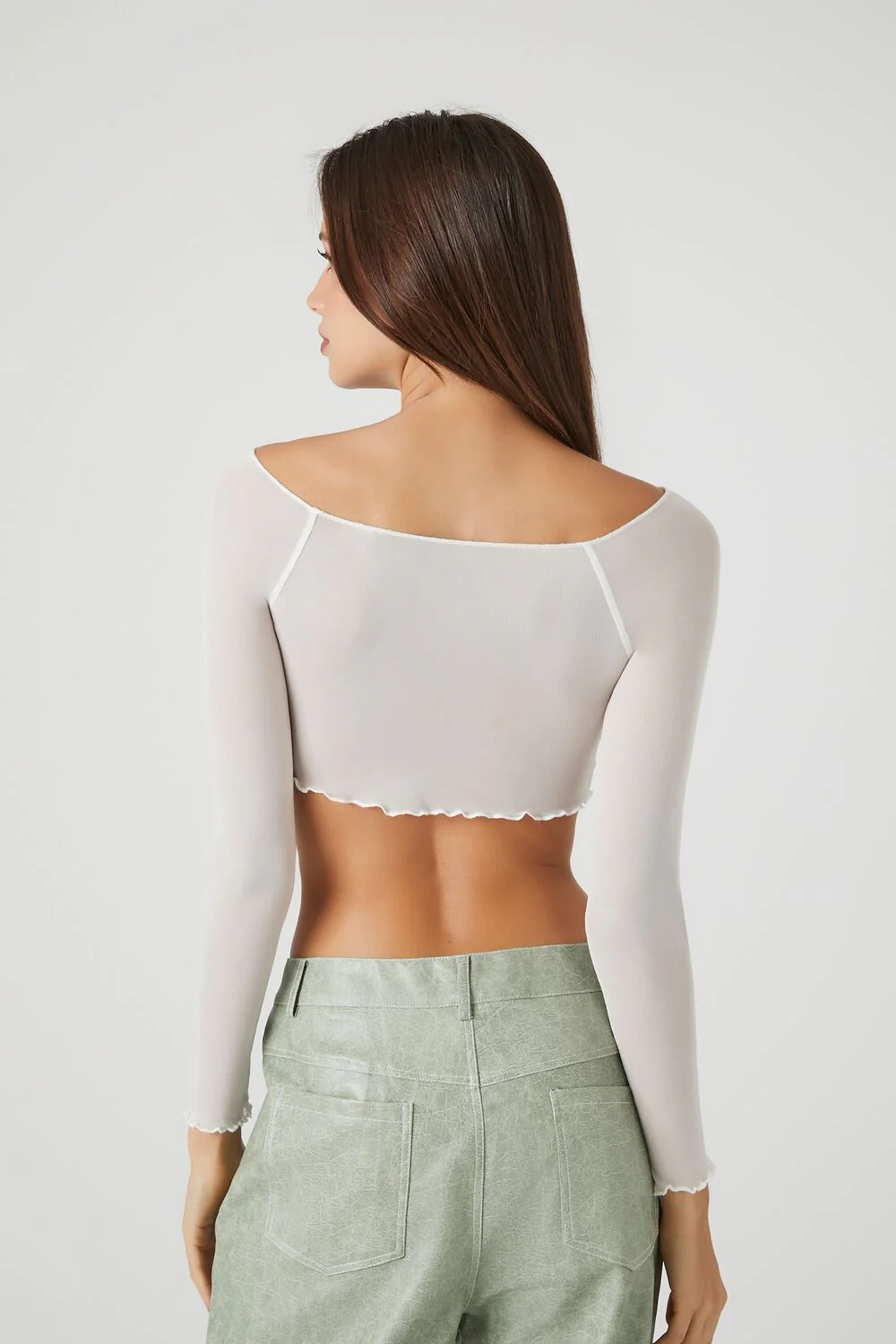 Sheer Mesh Crop Top - Image 8