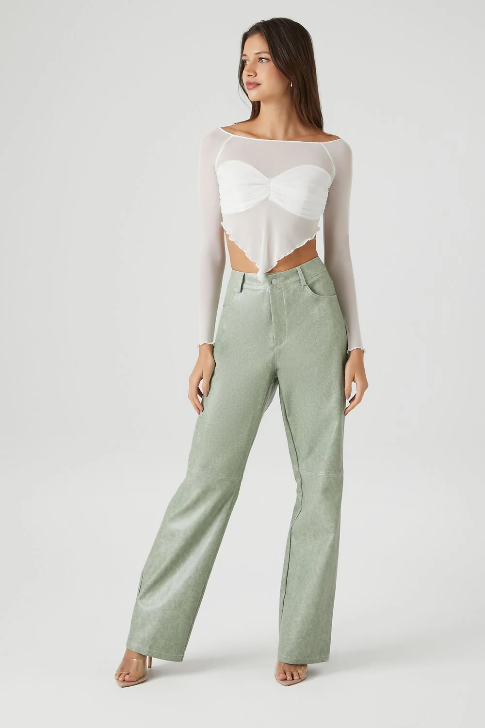 Sheer Mesh Crop Top - Image 9